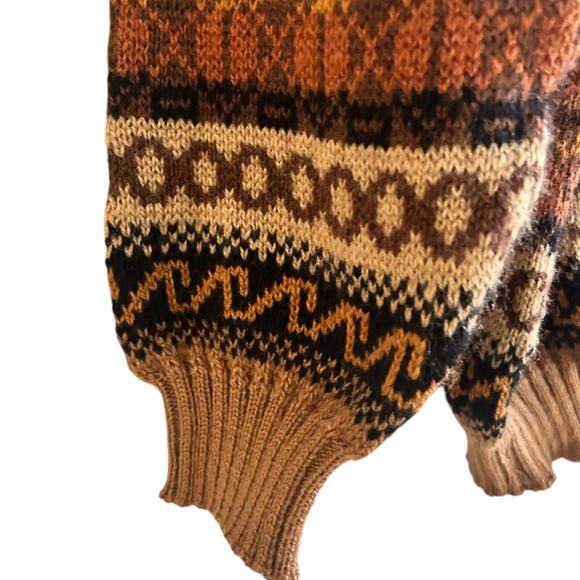 Peruvian Alpaca prints wool sweater hippie boho soft fabric - Picture 6 of 8